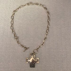 Retired Silpada Cross Toggle necklace